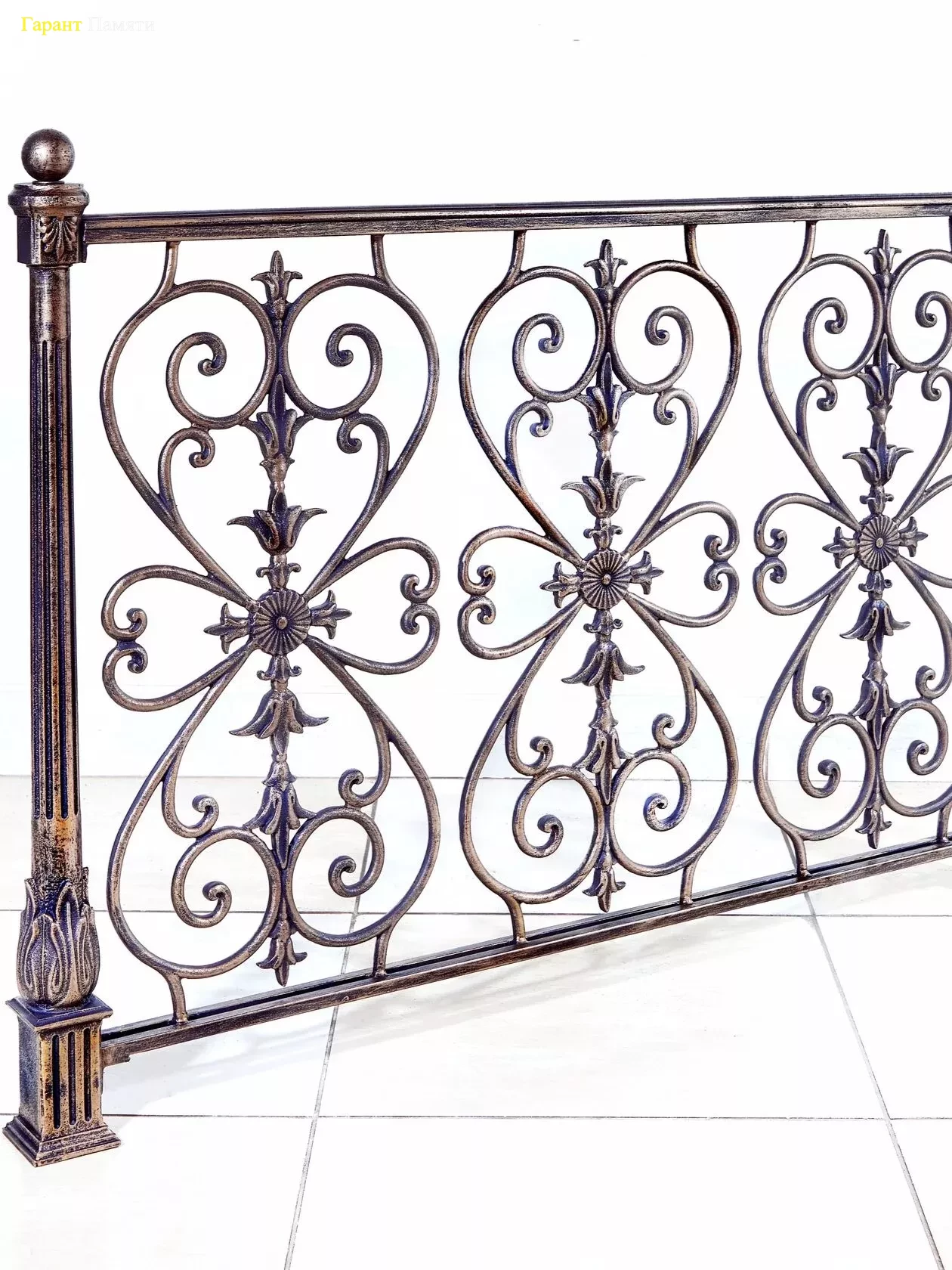 Ограда чугунная №10 "Вензель"